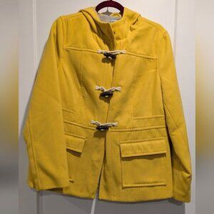 Old Navy Yellow Hooded Peacoat
